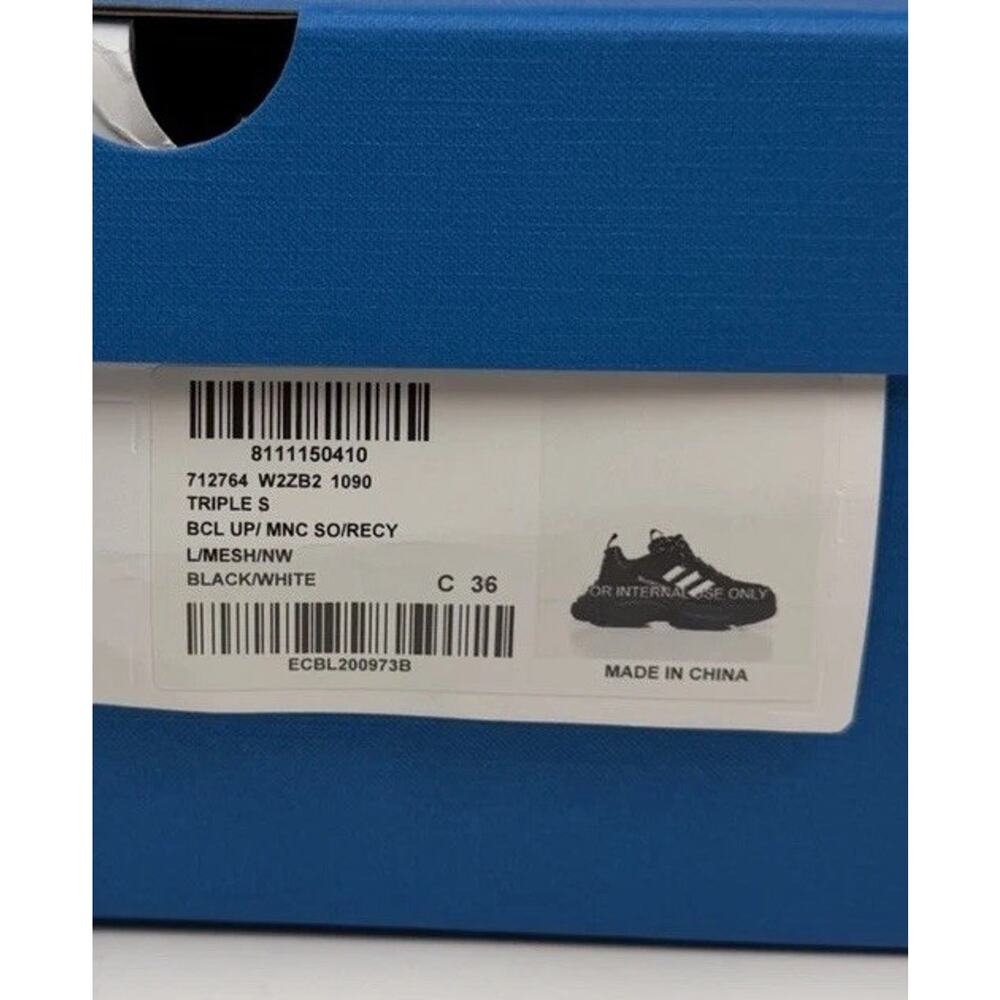 Size 36EU/6 - Balenciaga Triple S x Adidas Sneakers🖤 NEW/RETAIL $1,150! - Picture 8 of 9